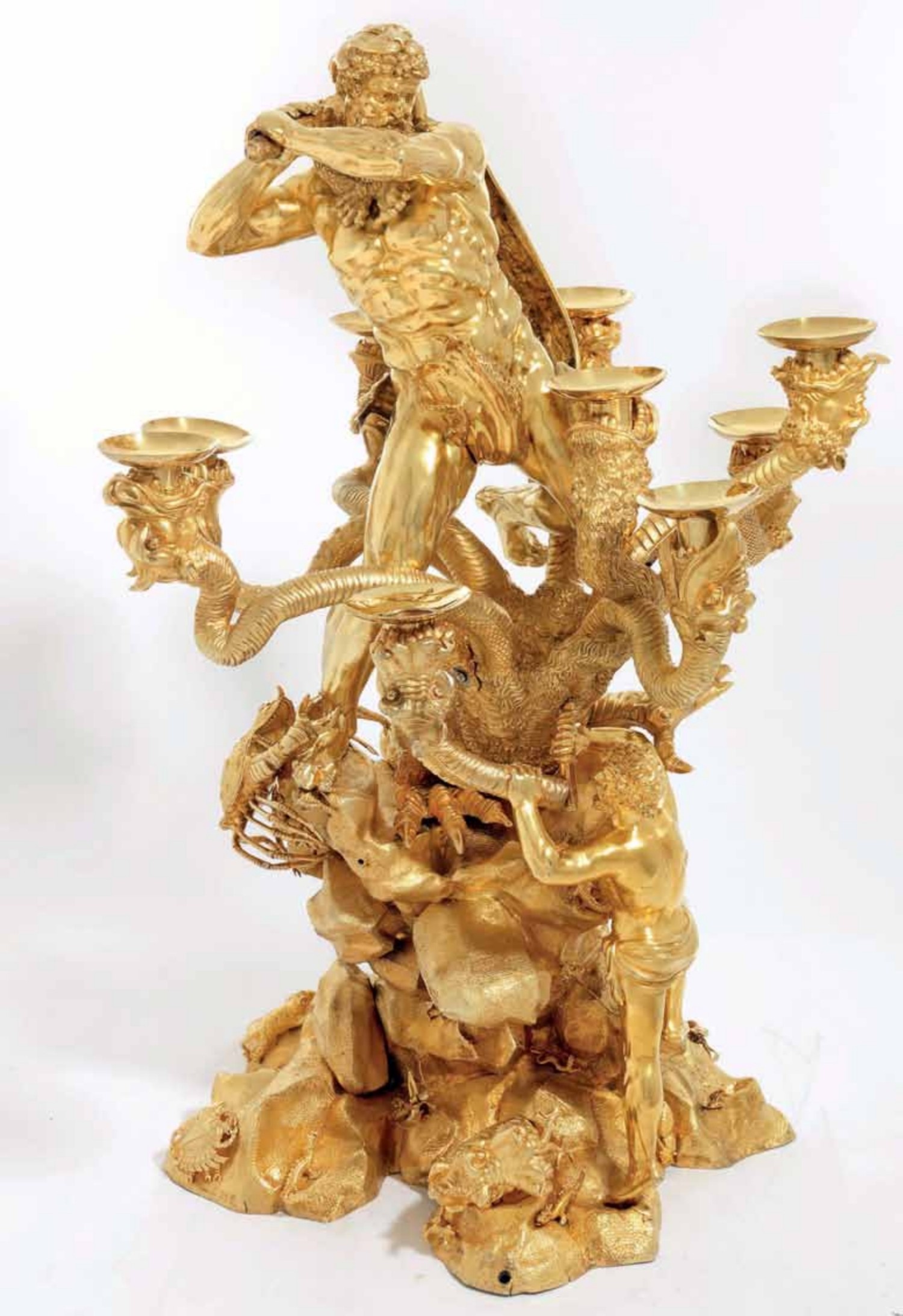 Silver-gilt candelabrum centrepiece