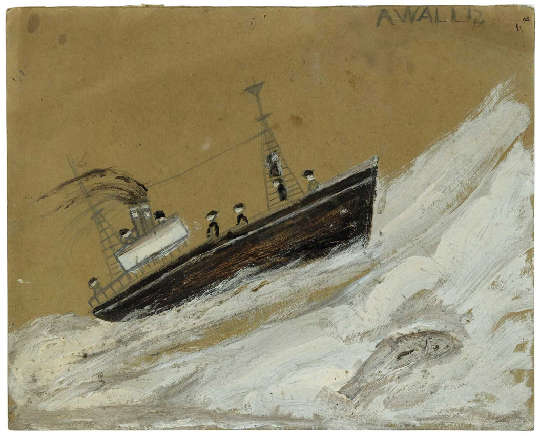 Steamer with Fish by Alfred Wallis