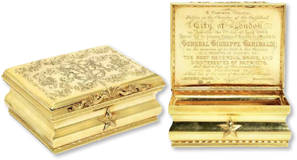 Ornate gold box