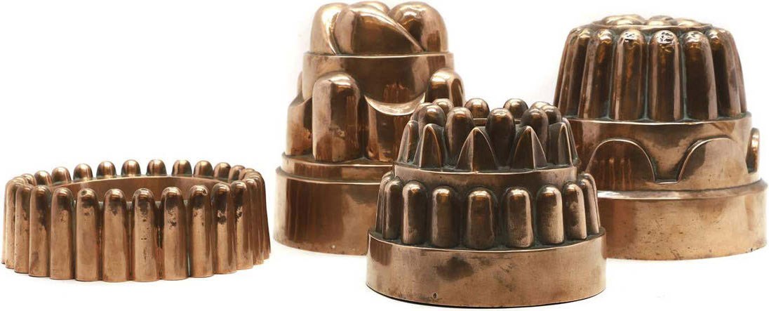 Copper jelly moulds