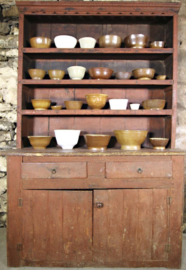 Jelly moulds in a dresser