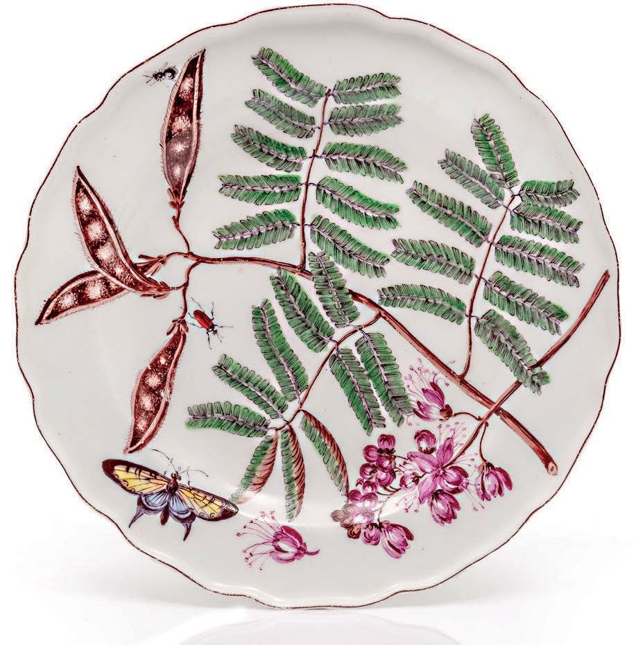 Botanical decorated Chelsea dish