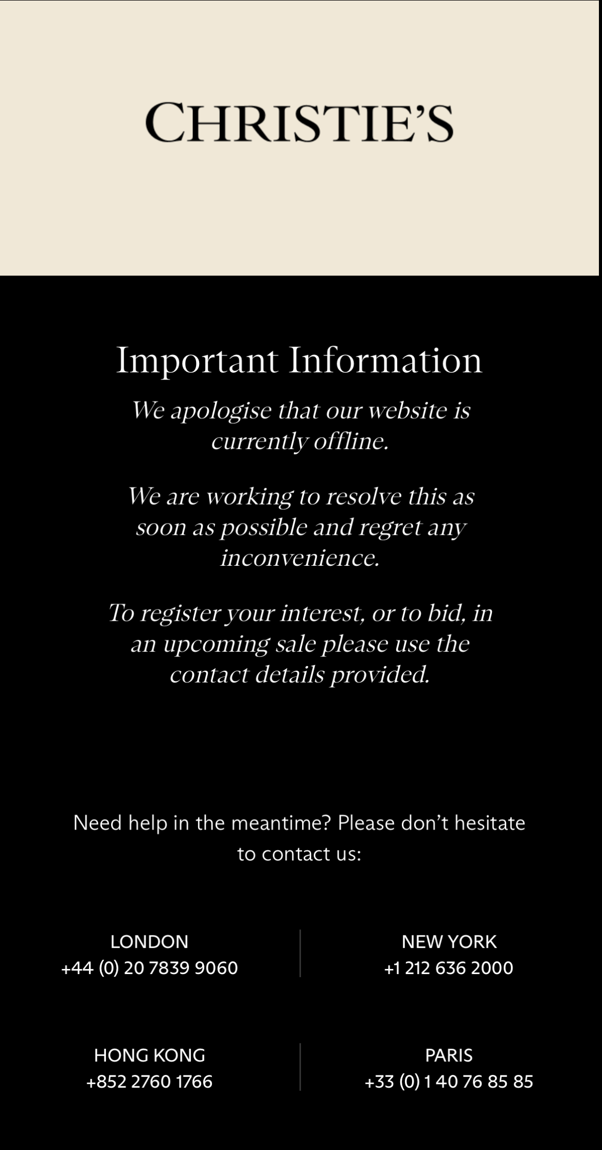 Websit Christies