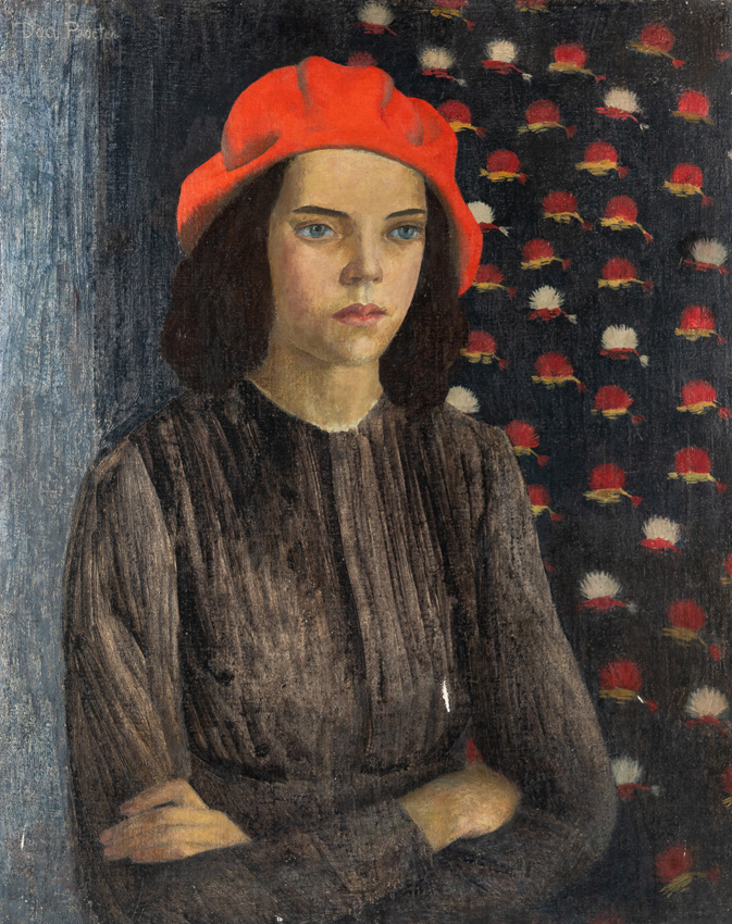 Girl in a Black Dress by Dod Procter