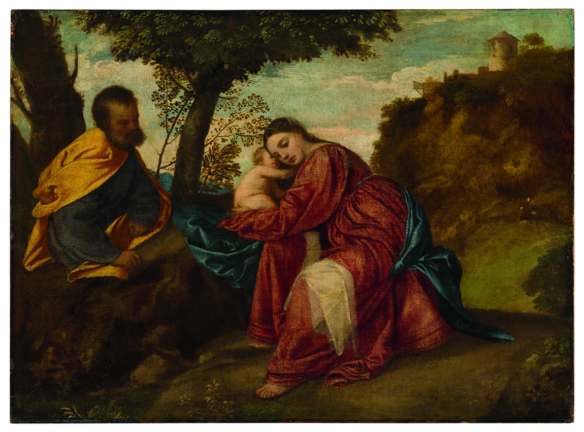 2651 NE Old Masters Titian Flight Into Egypt