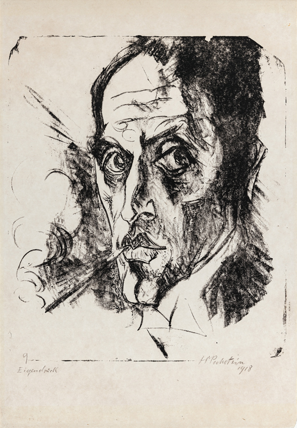 Rotermund Pechstein Bildnis Mit Virginia Lithographie