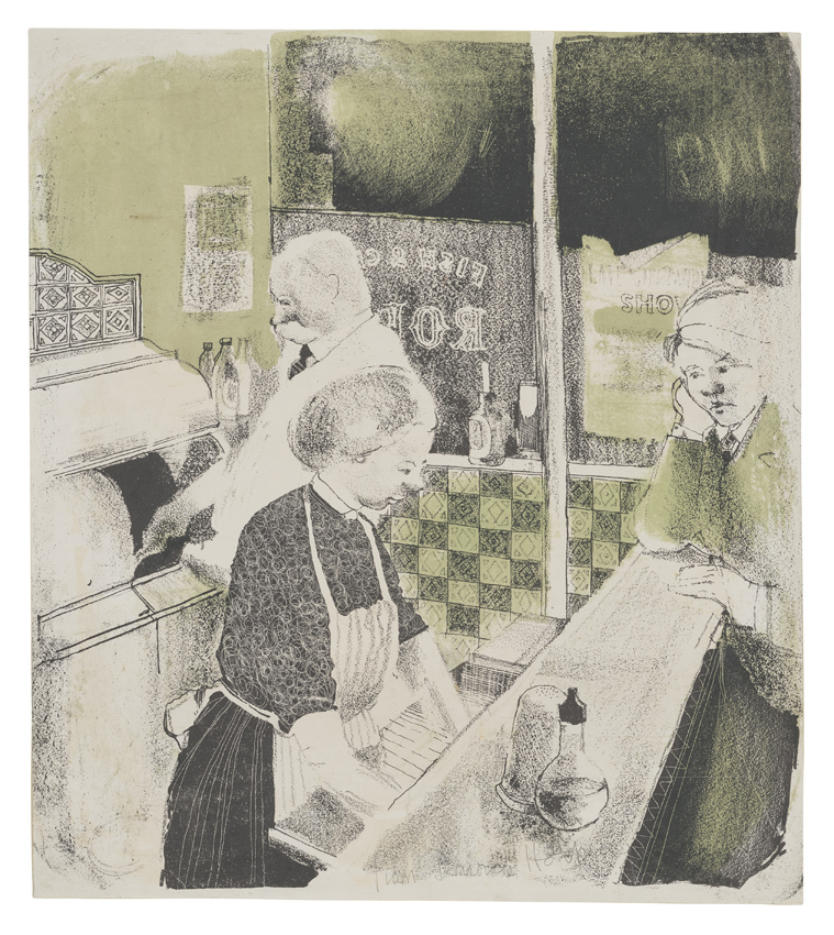 A print by David Hockney