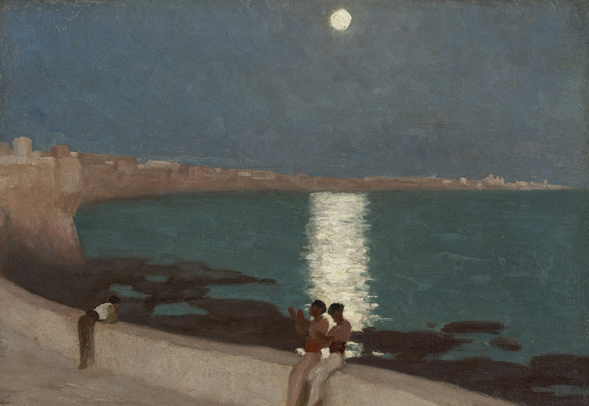 2660NE Frederic Leighton, Bay Of Cadiz Moonlight, C. 1866