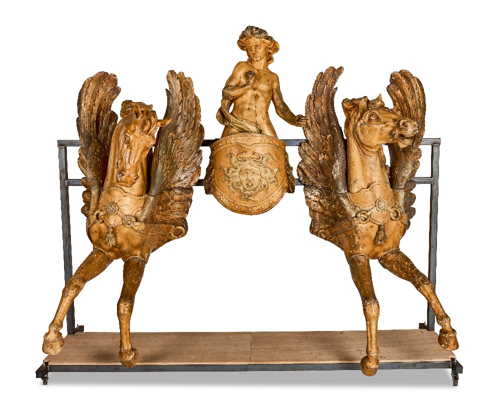 carved giltwood horse