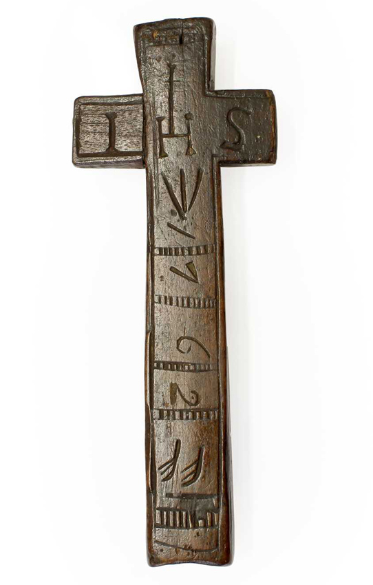 Irish fruitwood penal cross