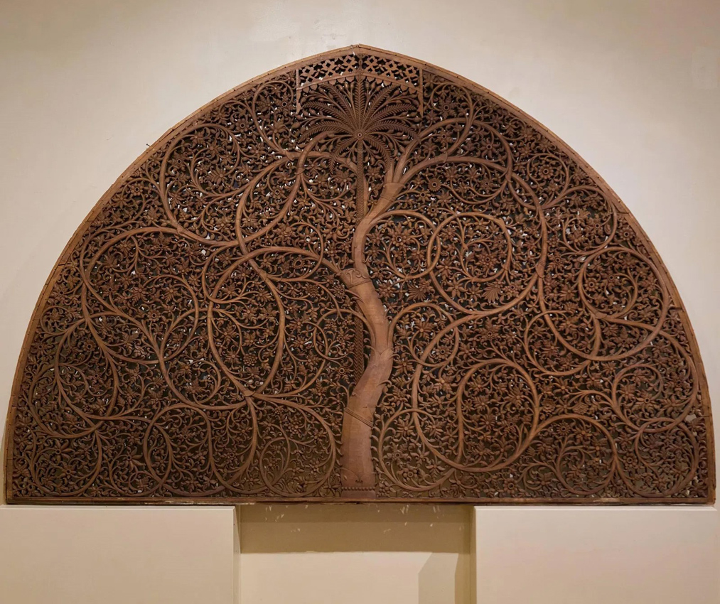 Teak window panel