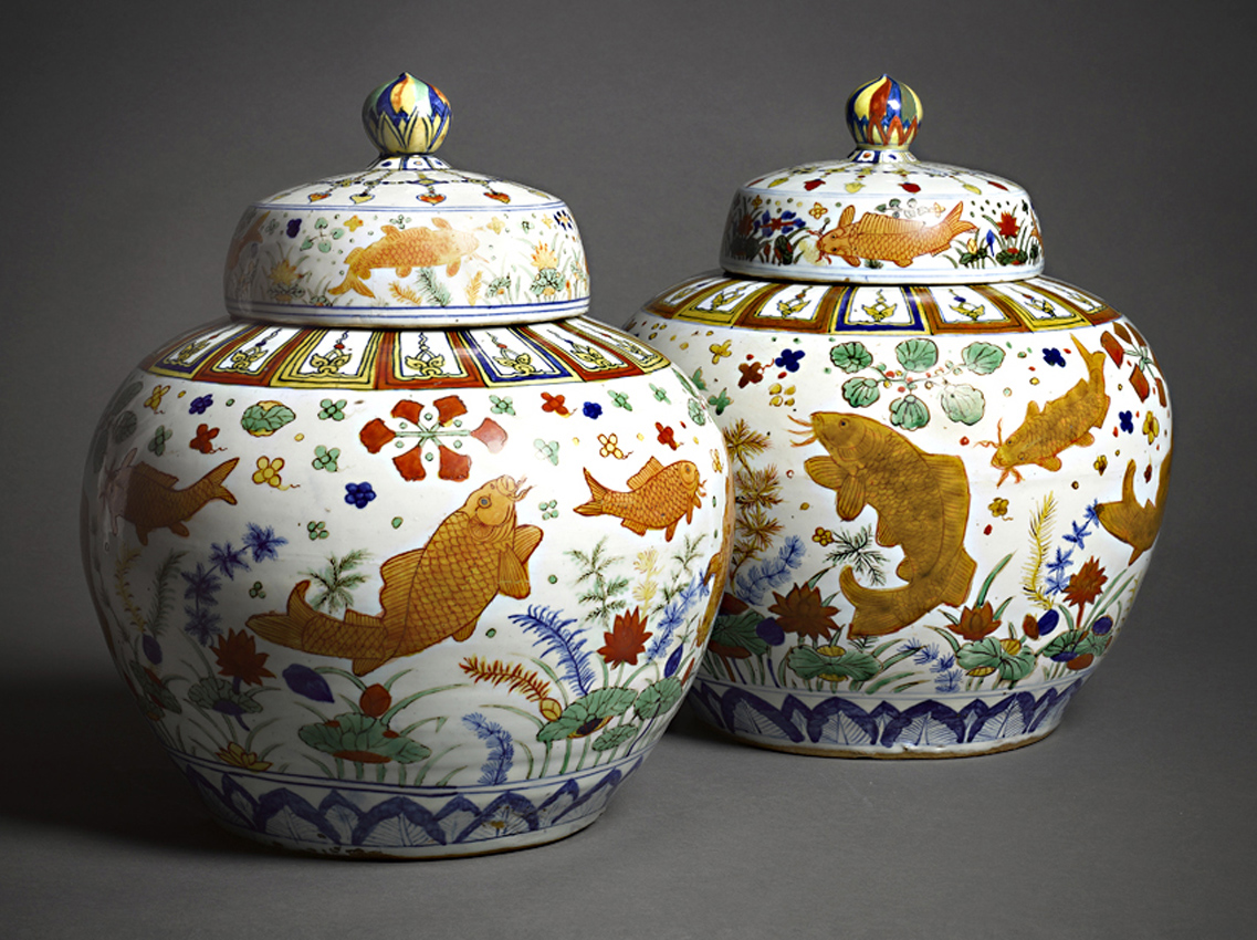 Jiajing wucai ‘fish’ jars
