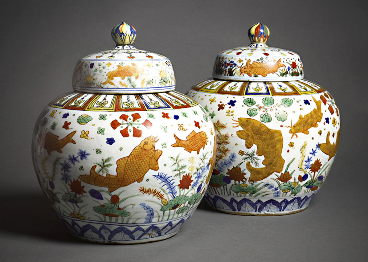 Jiajing wucai ‘fish’ jars