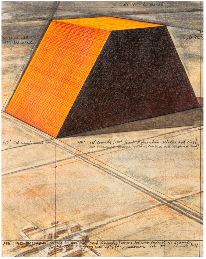 Design for the Abu Dhabi Mastaba by Christo