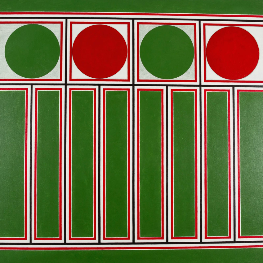 Jennaburlinghamgallery Gordon House Red Green Ornament F(1)
