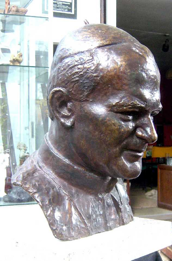 Pope John Paul II bronze