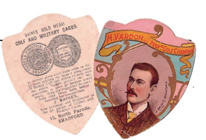 Trade card for golfer Harry Vardon