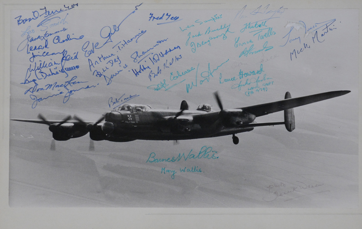 Derrick Warren Lancaster Bomber Photo With Autographs