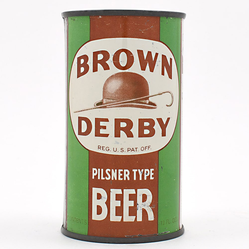 Brown Derby Pilsner beer can