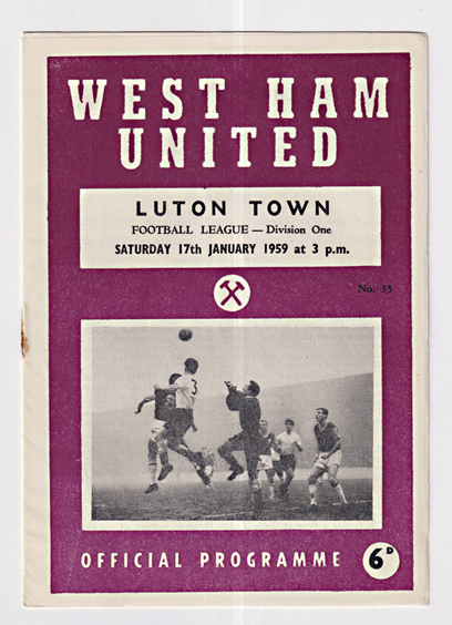 West Ham v Wolves programme