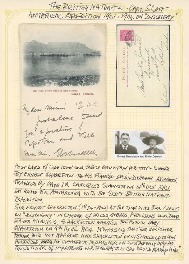 Ernest Shackleton postcard
