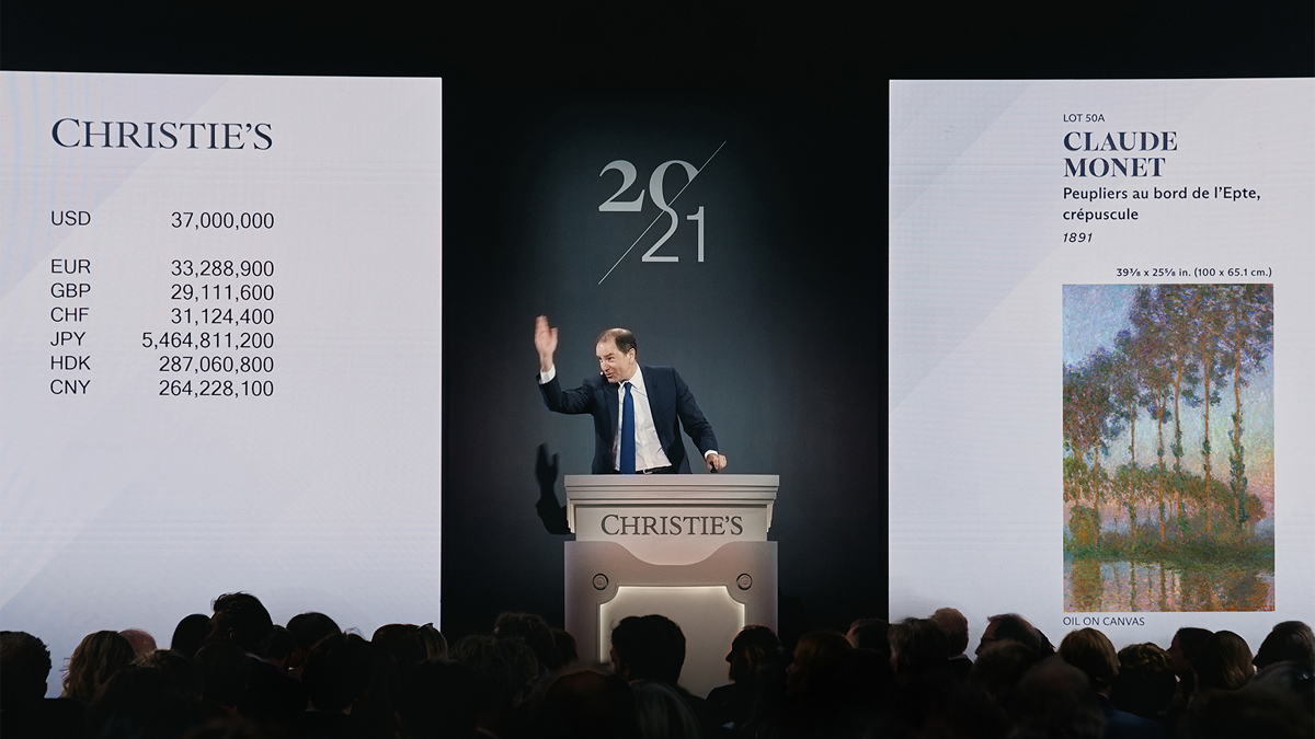 Christie’s auctioneer Adrien Meyer