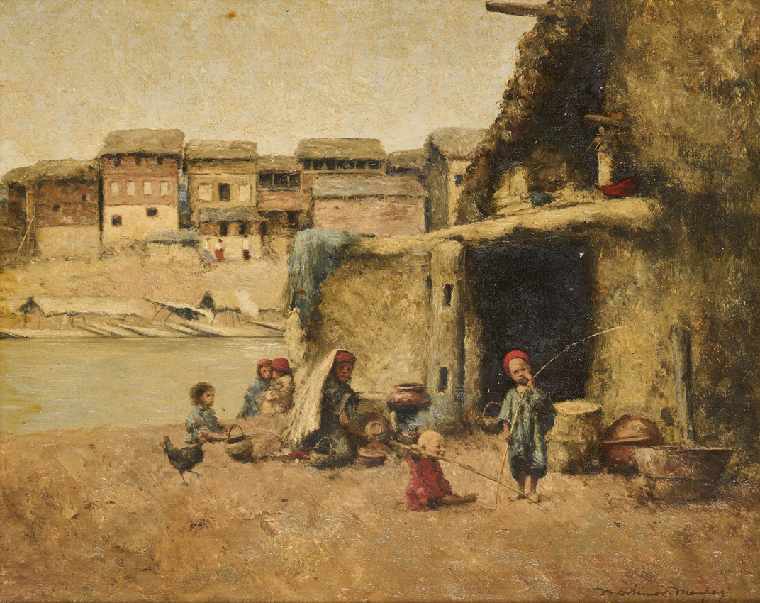 Family in Kashmir by Mortimer Menpe