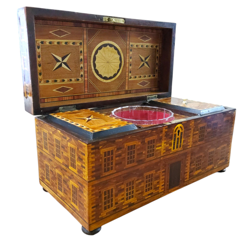 Architectural tea caddy