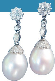 Diamond drop earrings