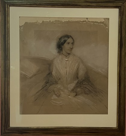 Eliot portrait on display in the museum