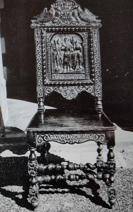 An 18th century carved oak chair