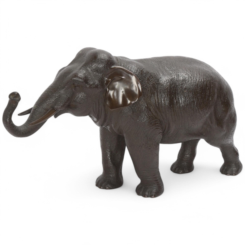 Japanese Meiji period bronze elephant