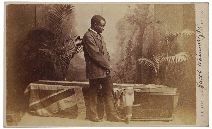 Livingstone’s coffin attended by his African servant Jacob Wainwright