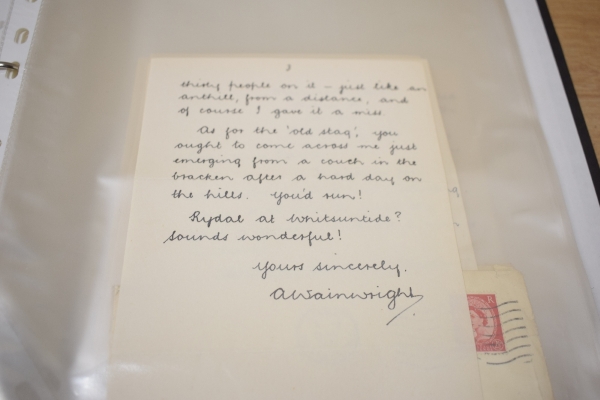 A letter written in 1958 by Alfred Wainwright