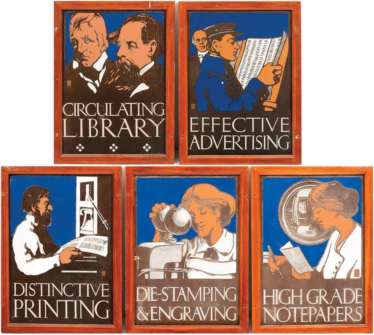 WH Smith enamel advertising signs
