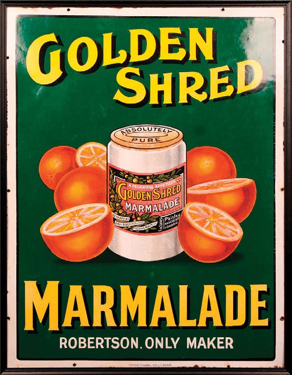Golden Shred Marmalade sign
