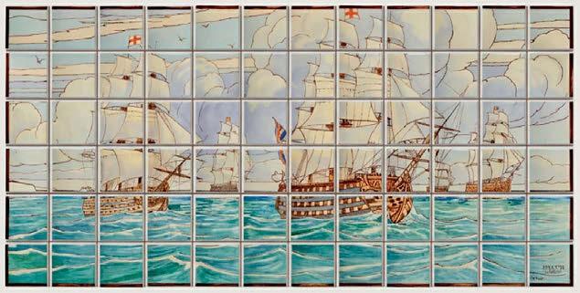 Doulton Lambeth tile panel