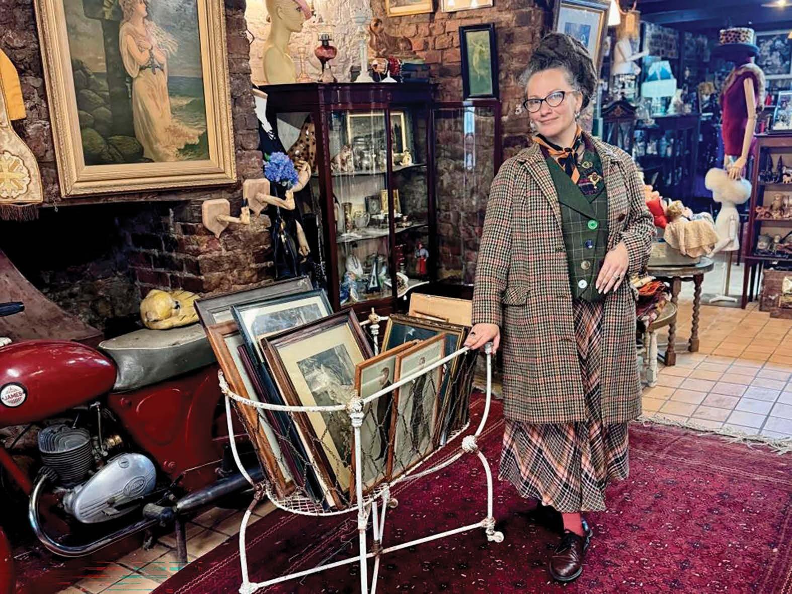 Barbara Biro in her antiques shop Outrageous Vintage
