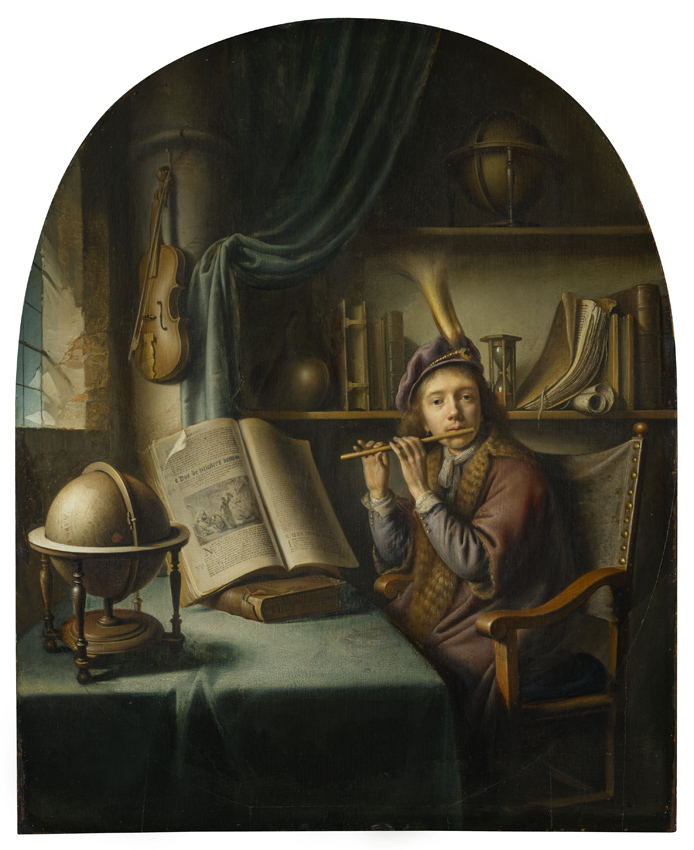 The Flute Player by Gerrit Dou