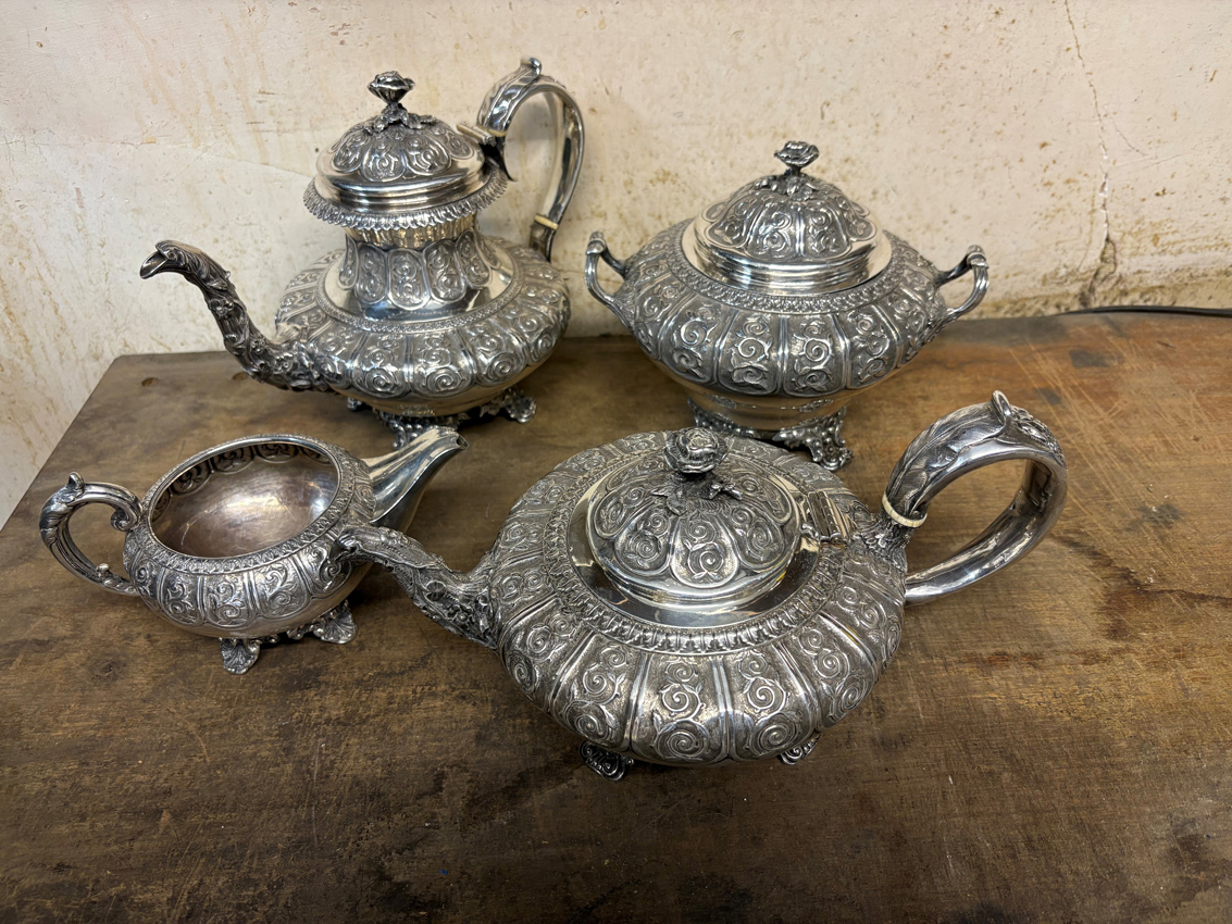Silver tea and coffee service