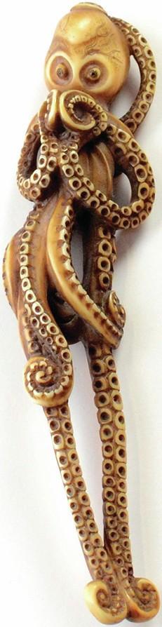 Japanese octopus netsuke