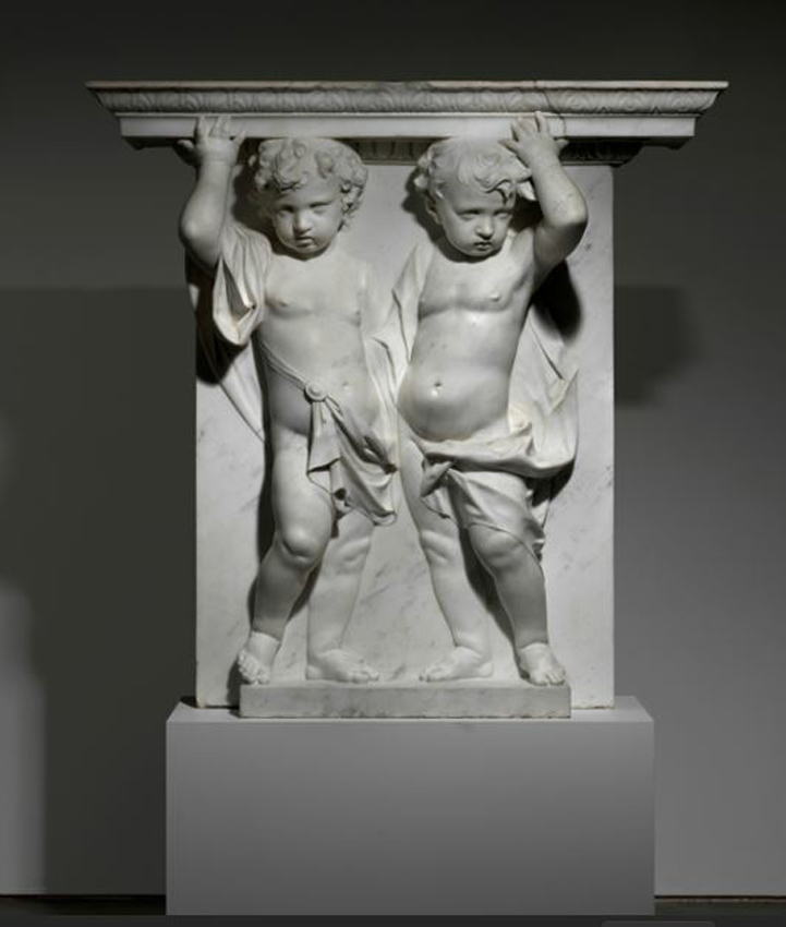 Two ‘putti’ sculpture 