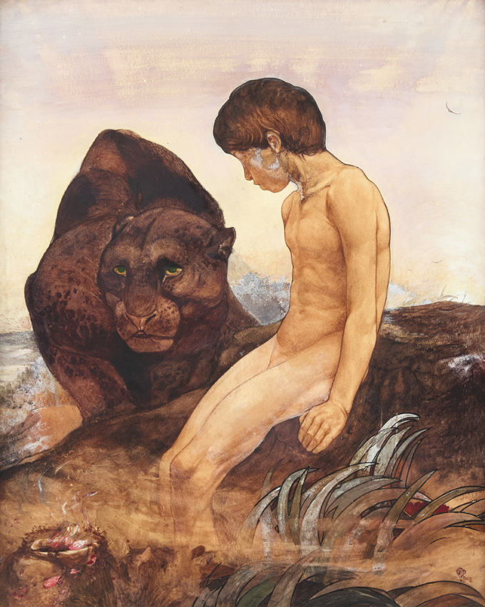 The Jungle Book watercolour by Edward Detmold