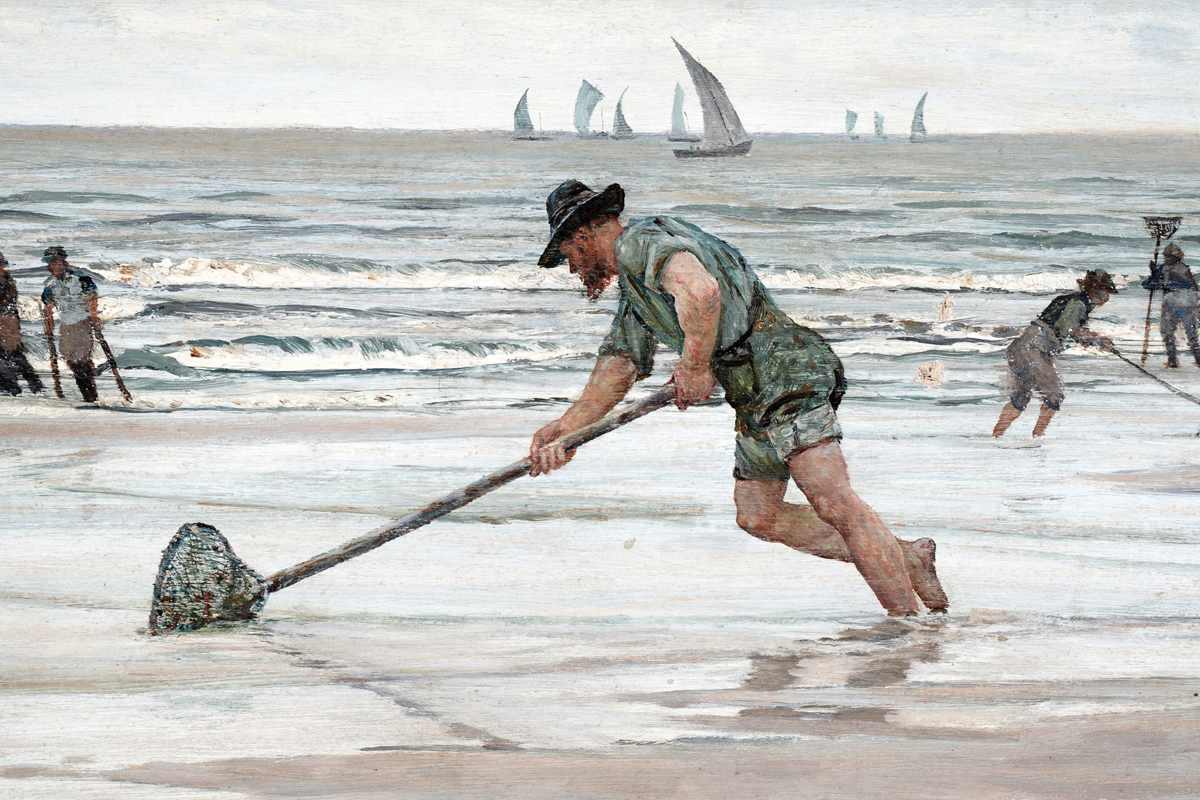 A Shrimper by George Sherwood Hunter