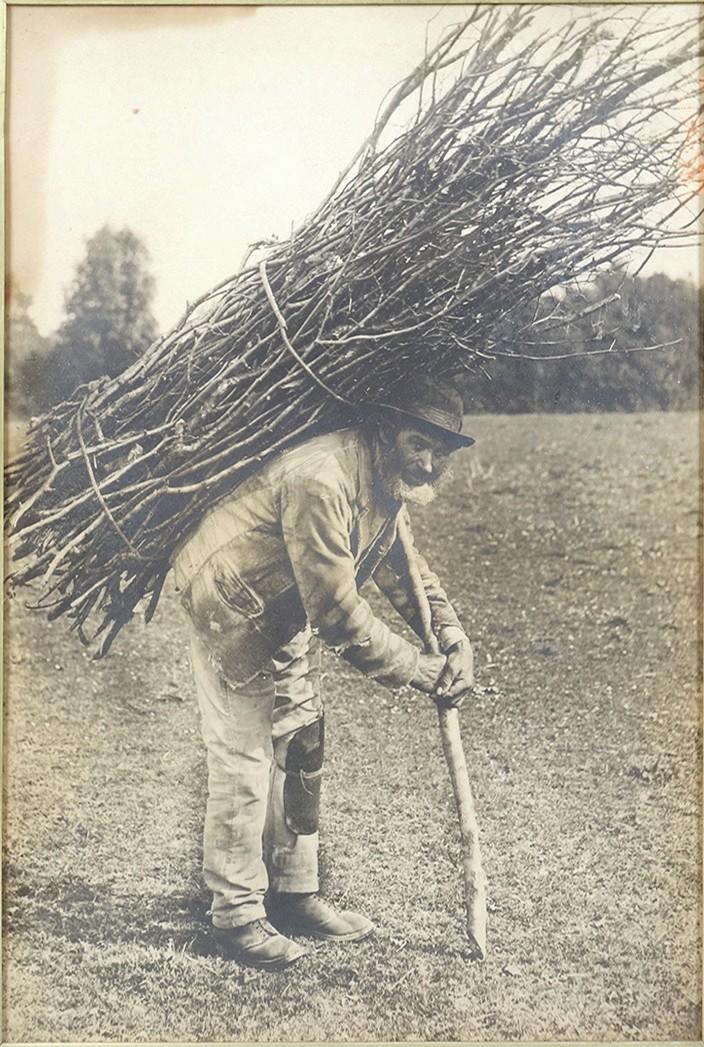 Print of Wiltshire thatcher Lot Long