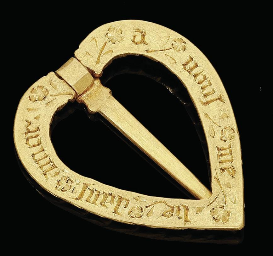 Medieval gold brooch