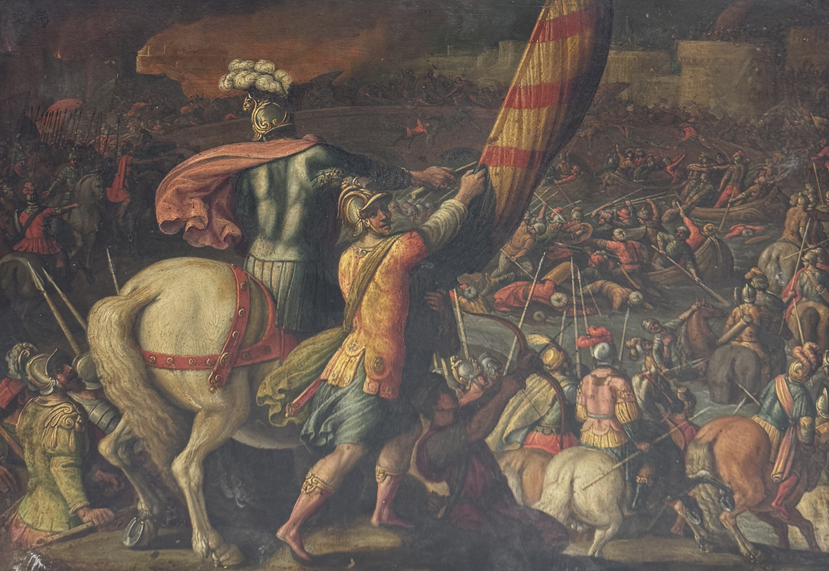 battle scene painting