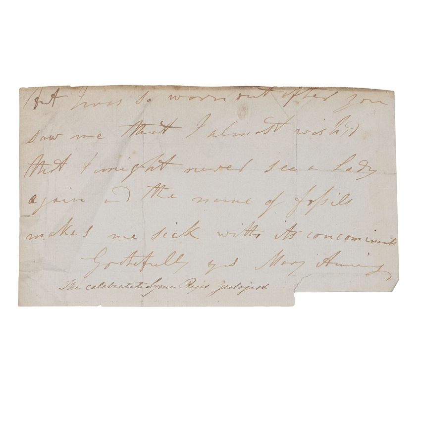 Mary Anning letter
