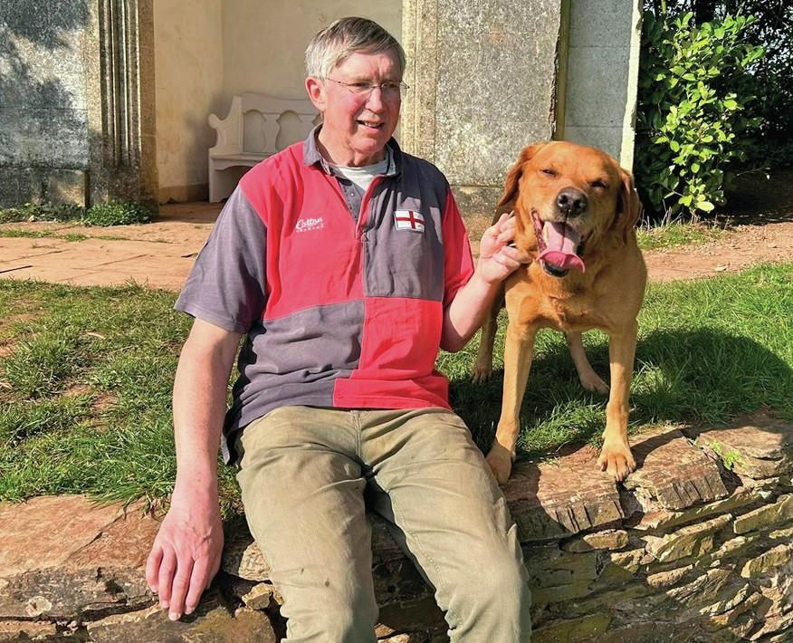 Stuart Triggol with his dog