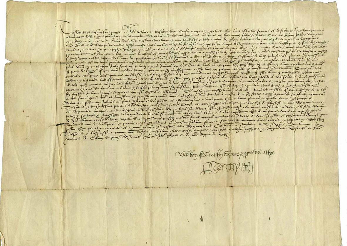 Henry VIII letter